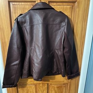 Leather Jacket - Burgundy